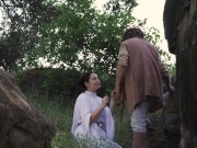 Preview 6 of May the 4th Be With You Starwars Jedi Cosplay POV outdoor Blowjob