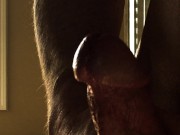 Preview 5 of Hot cock shows off stroking and cumming up close and personal...