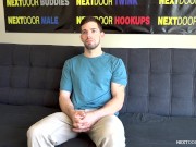 Preview 1 of NextDoorCasting - Nervous Straight Guy's First Blowjob From A Man