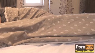 DadCrush - Lovely 18 years old Stepdaughter Strips For Her Stepdad And Gags On His Throbbing Cock