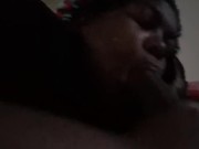 Preview 5 of Sharing ebony thot sloppy mouth with friend