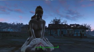 Sexe chaud avec un guerrier rouge. Tout le monde baise!| Fallout 4 Sex Mod