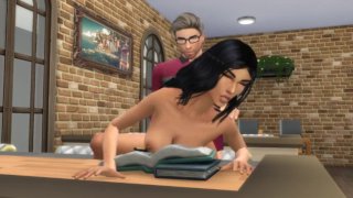 The Sims 4 - Pervy Teacher ( Bend Over For Daddy Scene)