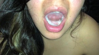 Cum in Her Mouth