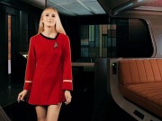 Preview 1 of Blonde Yeoman Star Trek Cosplay Does Anal and Cums on the USS Enterprise