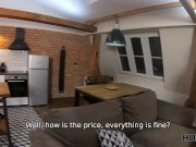 Preview 1 of HUNT4K. Lucky guy buys home appliances and perfect girl cheap