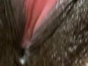 Preview 3 of EBONY MASTURBATION - FINGERING MY NOISY WET PUSSY (CLOSE UP)