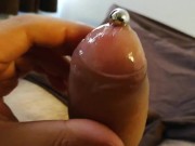 Preview 3 of My very first time sounding my cock with painful orgasm