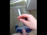 Preview 1 of Fat Boy smokes naked