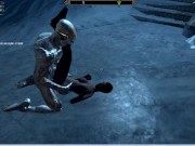 Preview 5 of Iron statue hard fuck girl in Skyrim porn game