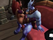Preview 1 of Girl jumping on monster dick | world of warcraft elf