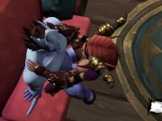 Preview 5 of Girl jumping on monster dick | world of warcraft elf