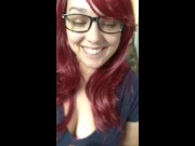 Preview 4 of Cute redhead milf deepthroats and smiles after a huge facial! - shy lynn