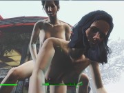 Preview 3 of Lesbian sex right on the road to the village | fallout 4 vault girls