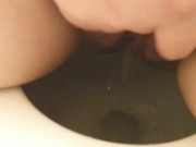 Preview 5 of Curiuskinkycouple- I needed to squirt but i did not want to make a mess, on the toilet squirting (pe