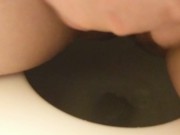 Preview 6 of Curiuskinkycouple- I needed to squirt but i did not want to make a mess, on the toilet squirting (pe