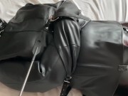 Preview 6 of Latex mask. Latex leggings. Bondage. Vibrator