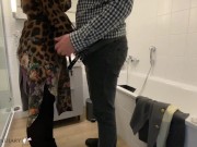 Preview 5 of hot escort girl taken from behind after dinner in hotel bathroom