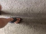 Preview 1 of I love the way My feet sound in My flip flops!