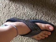 Preview 2 of I love the way My feet sound in My flip flops!