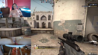 Played CS GO With Lush Stucked In My Pussy - Brazilian Amateur Cherry Adams