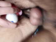 Preview 5 of I put my Girlfriend in 4 and Penetrated her + Big cock + Toy