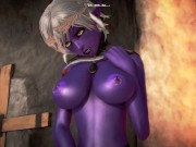 Preview 1 of (3D Porn)(Fallen Throne) Queen Nualia masturbation and footjob