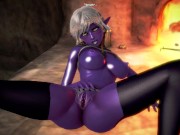 Preview 4 of (3D Porn)(Fallen Throne) Queen Nualia masturbation and footjob