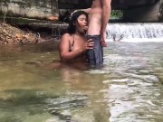 Preview 1 of Thai teen fuck in the river, Nature, Blowjob,