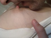 Preview 4 of Close up licking and biting her sweet nipple