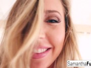 Preview 3 of Samantha Saint satisfies her tight, wet, slippery hole!