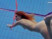 Preview 3 of Katka Matrosova swimming naked alone in the pool