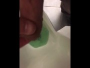 Preview 2 of Come Cum with me at the urinal at work, than take a leak to finish off.