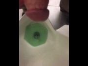 Preview 3 of Come Cum with me at the urinal at work, than take a leak to finish off.