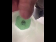 Preview 4 of Come Cum with me at the urinal at work, than take a leak to finish off.