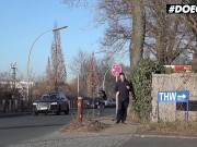 Preview 5 of DoeGirls - Petite German Teen Lullu Gun Gets Fucked For Public Peeing