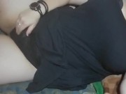 Preview 1 of Goth strips and fucks herself in bed