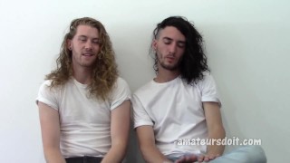 10 Inch Cock Fucking Aussie Long Haired Killian and Xavier Dudes
