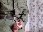 Preview 6 of Russian soldier masturbates his huge cock, he really wants to fuck your tight ass hole