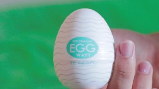 RUINED ORGASM & OOZING CUM - using a Tenga Egg Masturbation Sleeve