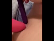 Preview 4 of masturbating in front of husband With toys