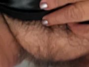 Preview 3 of mature Latina woman with hairy pussy peeing pissing closeup