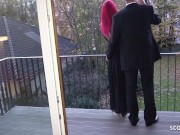 Preview 1 of Redhead German Hooker Bareback Fuck by Rich older Client