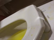 Preview 5 of Made A Huge Mess With My Golden Piss In the Public Restroom
