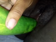 Preview 1 of New Toy Big Cucumber Fuck by Green Fat Dildo