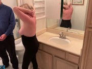 Preview 2 of Busty blonde fucks her roommate to pay the rent