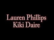 Preview 1 of Milky White Wonder Lauren Phillips & Kiki Daire Eat Pussy!