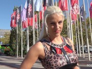 Preview 4 of GERMAN SCOUT - REAL PORNSTAR BLANCHE BRADBURRY TALK TO FUCK AFTER EVENT IN BERLIN