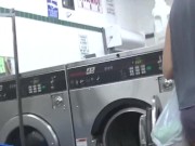 Preview 3 of Helena Price - College Campus Laundry Flashing While Washing My Clothing!