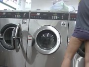 Preview 4 of Helena Price - College Campus Laundry Flashing While Washing My Clothing!